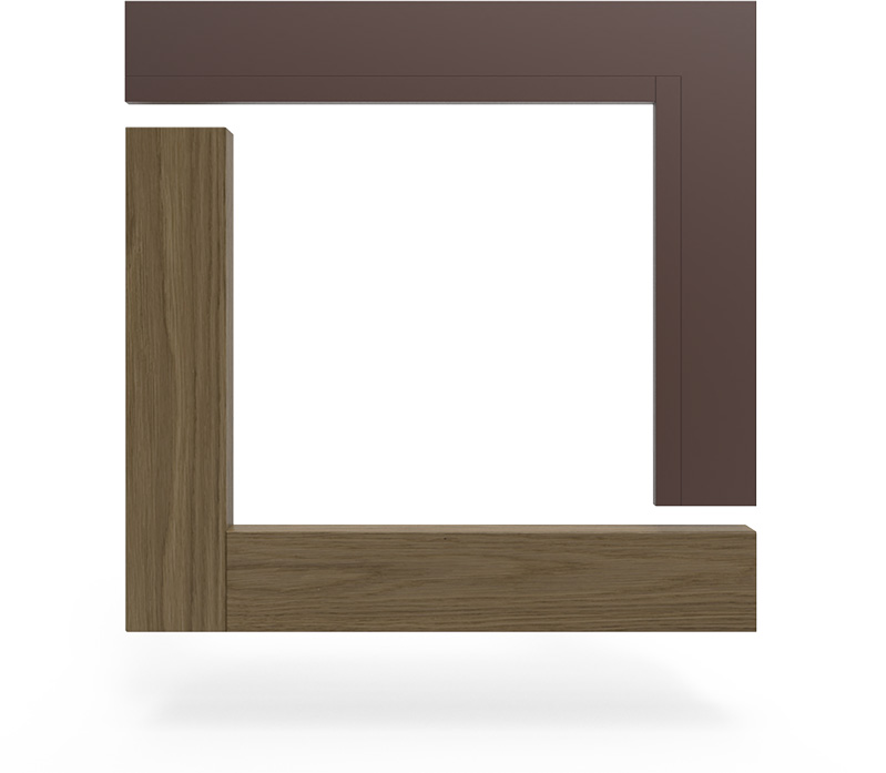 Fenster aus Holz/Aluminium Mustereck