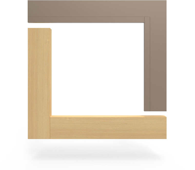 Fenster aus Holz/Aluminium Mustereck